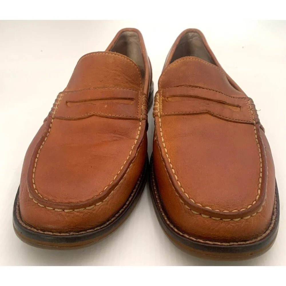 Sperry Top-Sider Essex Penny Loafer Premium Tan Leather Mens Size 10.5 STS 17817